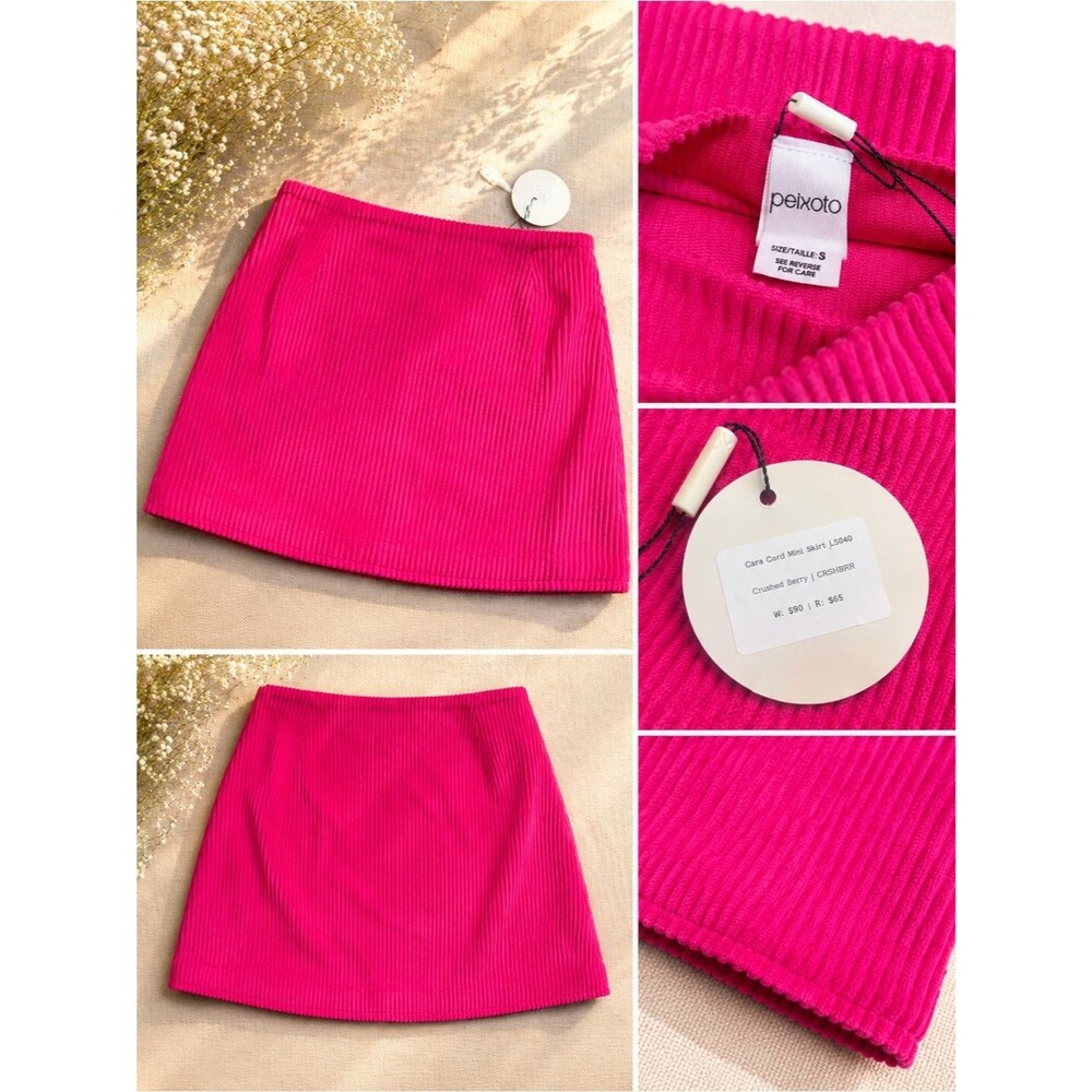 Peixoto Cria Cord Mini Skirt - Hot Pink